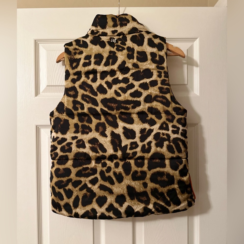 Monte by Lola Casademunt Leopard Puffer Vest Sz Small - Picture 5 of 11